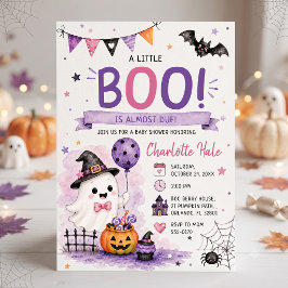 Invitación A Little Boo Is Almost Due Baby Shower