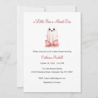 Invitación A Little Boo is Almost Due Invitation, Halloween