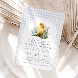 Invitación A Little Chick Spring Lavender Baby Shower