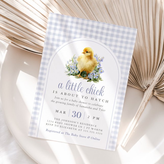 Invitación A Little Chick Spring Lavender Baby Shower (Subido por el creador)