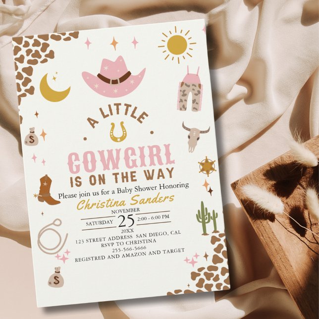 Invitación A Little Cowgirl Is on The Way Cute Baby Shower (Subido por el creador)