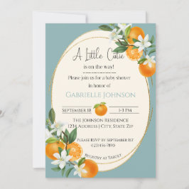Invitación A Little Cutie is on the way boy baby shower 