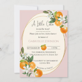 Invitación A Little Cutie is on the way girl baby shower