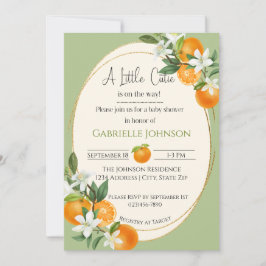 Invitación A Little Cutie is on the way neutral baby shower