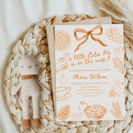 Invitación A Little Cutie Pie Is on the Way Baby Shower Party