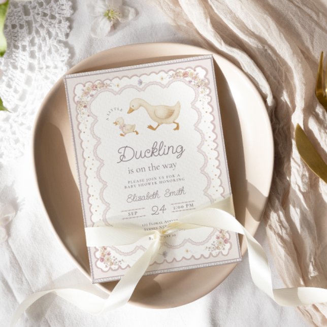 Invitación A Little Duckling is on The Way Baby Shower (Subido por el creador)
