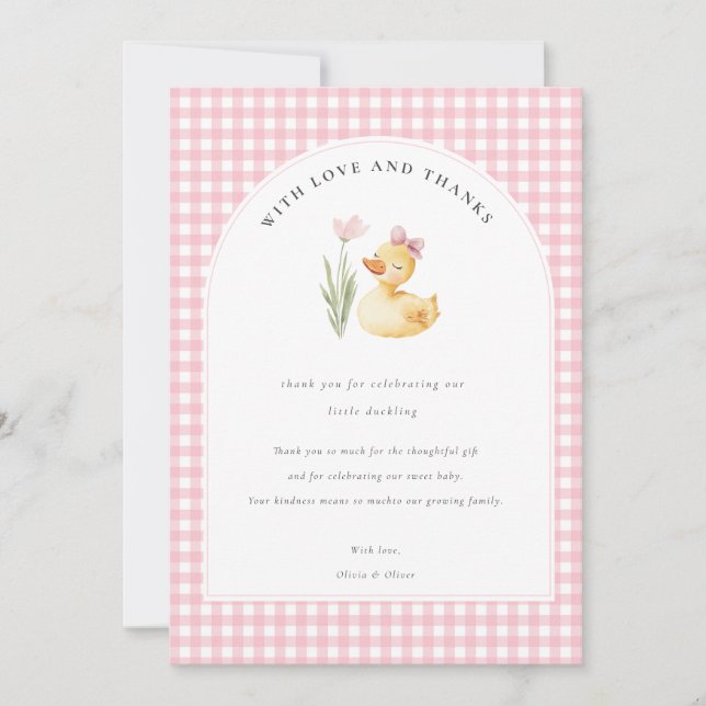 Invitación A Little Duckling Is on the Way Duck Baby Shower (Anverso)