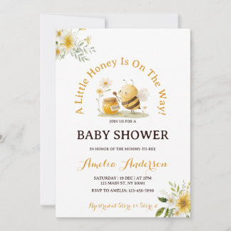 Invitación A Little Honey Bee Gender Neutral Baby Shower
