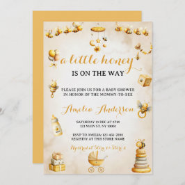 Invitación A Little Honey Bee Gender Neutral Baby Shower