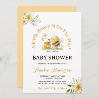 Invitación A Little Honey Bee Gender Neutral Baby Shower