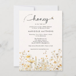 Invitación A Little Honey Bee Wildflower Baby Shower 