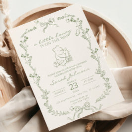 Invitación A Little Honey Is On The Way Baby Shower Invite