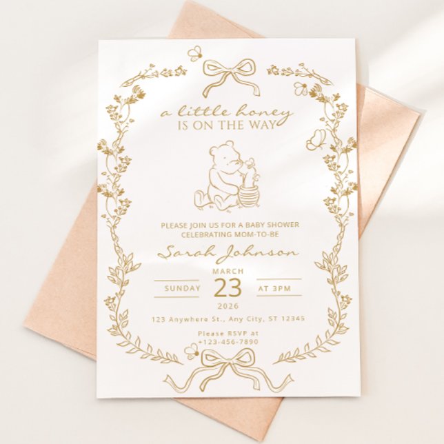 Invitación A Little Honey Is On The Way Baby Shower Invite (Subido por el creador)