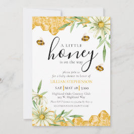 Invitación A Little Honey Is On The Way Bee Baby Shower