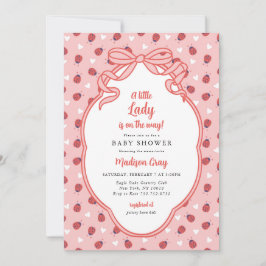Invitación A Little Lady on the Way Baby Shower Invitation