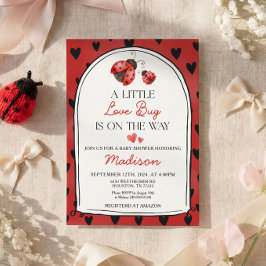 Invitación A Little Love Bug Baby Shower Invitation