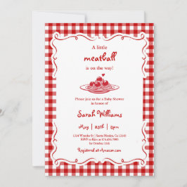 Invitación A Little Meatball Baby Shower