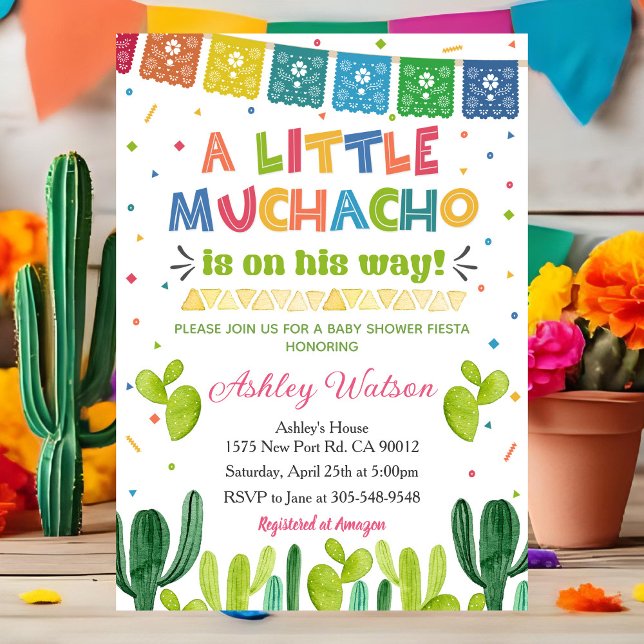 Invitación A Little Muchacho Fiesta Baby Shower Invitation (Subido por el creador)