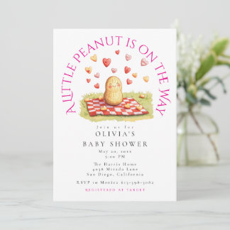 Invitación A Little Peanut está en camino Fiesta de Revelació