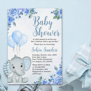 Invitación A Little Peanut is on the Way, Baby Shower Boy