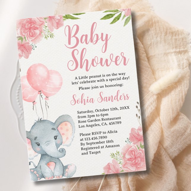 Invitación A Little Peanut is on the Way, Baby Shower Girl (Subido por el creador)
