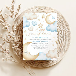 Invitación A little piece of heaven is on the way baby shower