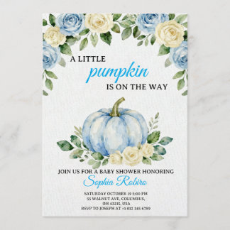 Invitación A Little Pumpkin” Baby Shower Invitation