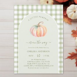 Invitación A Little Pumpkin is On The Way Autumn Baby Shower
