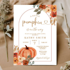 Invitación A little Pumpkin is on the way Baby Shower