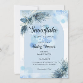 Invitación A Little Snowflake is on the Way Baby Shower