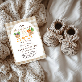 Invitación A Little Sprout Is On The Way  Baby Shower