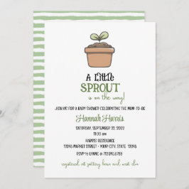 Invitación A Little Sprout on the Way Baby Shower Invitation