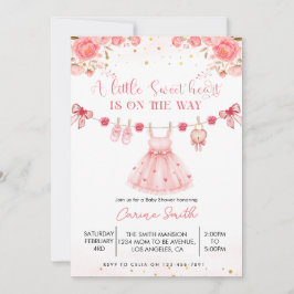 Invitación A  Little Sweetheart Baby Shower Invitation