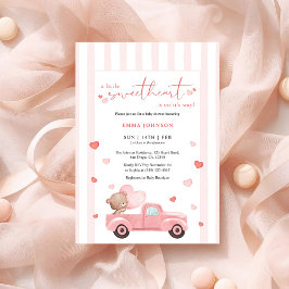 Invitación A Little Sweetheart Bear Valentine Baby Shower