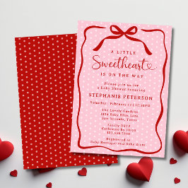 Invitación A Little Sweetheart Is On The Way Girl Baby Shower
