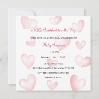 Invitación A Little Sweetheart is on the Way Invitation