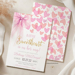 Invitación A Little Sweetheart Valentine Baby Is on her way 