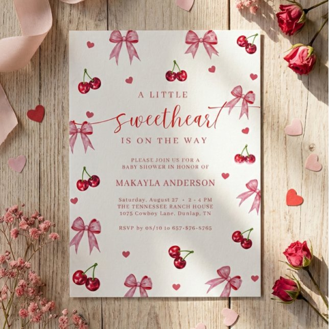 Invitación A Little Sweetheart Valentine Baby Shower (Subido por el creador)