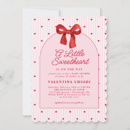 Invitación A Little Sweetheart Valentine Coquette Baby Shower