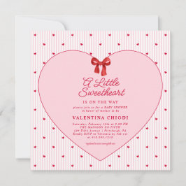 Invitación A Little Sweetheart Valentine Coquette Baby Shower