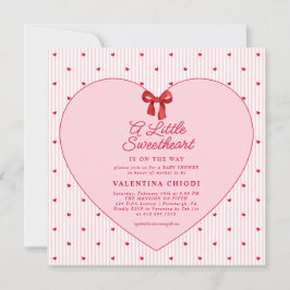 Invitación A Little Sweetheart Valentine Coquette Baby Shower