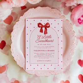 Invitación A Little Sweetheart Valentine Coquette Baby Shower