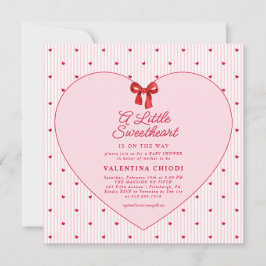 Invitación A Little Sweetheart Valentine Coquette Baby Shower