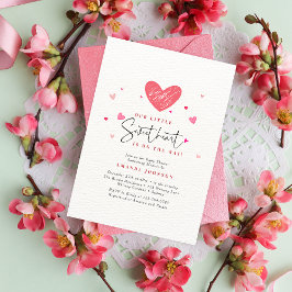 Invitación A little Sweetheart Valentines Baby Shower 
