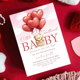 Invitación a little sweetheart Valentines Baby shower