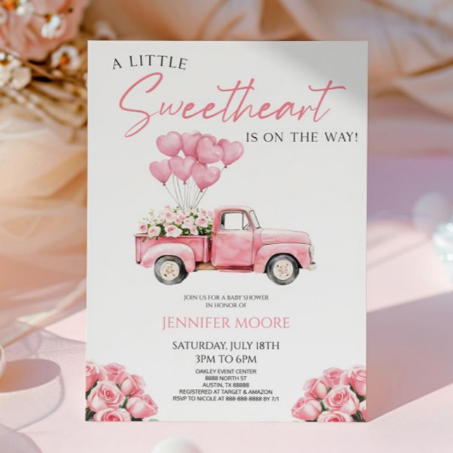 Invitación A Little Sweetheart Valentine's Day Baby Shower (Subido por el creador)