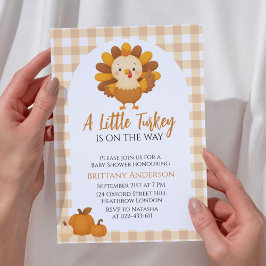 Invitación A Little Turkey Baby Shower Thanksgiving