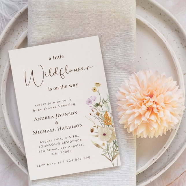 Invitación A Little Wildflower Gender Neutral Couples Shower (Subido por el creador)