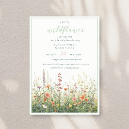 Invitación A Little Wildflower Girl Boho Baby Shower