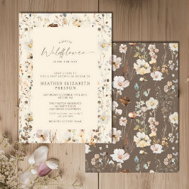 Invitación A Little Wildflower Rustic Baby Shower